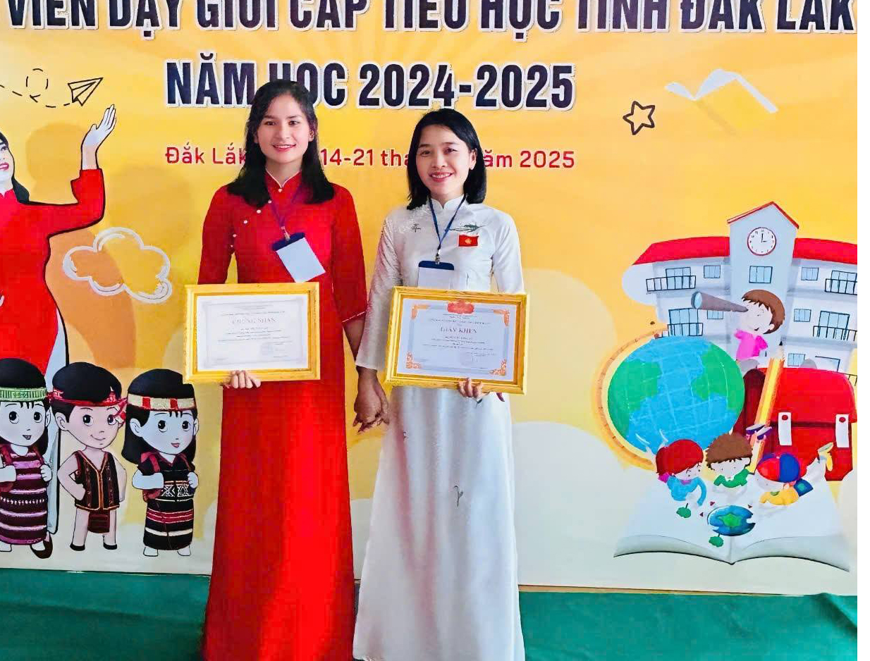 Cô Hoàng Thị Lan, Cô Hồ Thị Thuý An đạt giáo viên dạy giỏi cấp tỉnh, năm học 2024 – 2025